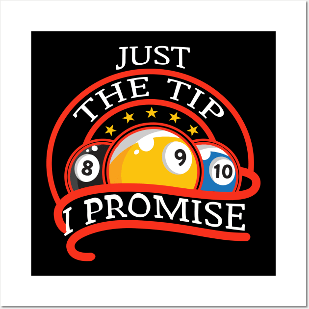 Just The Tip I Promise Billiards Wall Art by Hensen V parkes